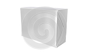 Render of isolated paper wrap box with shadow,butter, spread, soap mock up on white background.