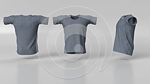 Mens T Shirt clean empty template, mockup for design, logo