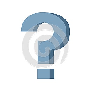 3d Realistic yellow question mark vector Illustration