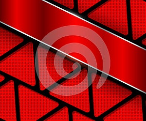 3D red background  with perforated abstract pattern