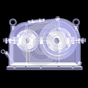 3d reductor. X-ray render