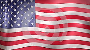 3D reflective United States of America flag photo