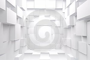 3d render abstract architecture background building geometric shape. Generative ai
