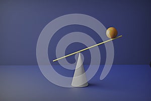 3d render, Abstract Balanced Geometric Composition.Balanced abstract composition