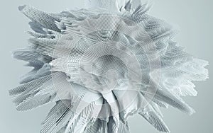 3d render of abstract deatailed shape.