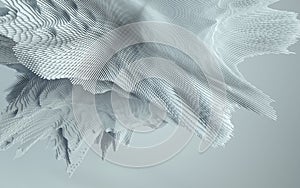 3d render of abstract deatailed shape.