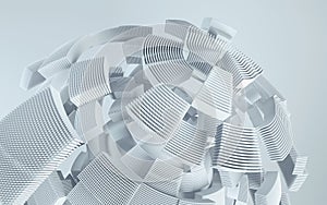 3d render of abstract deatailed shape.