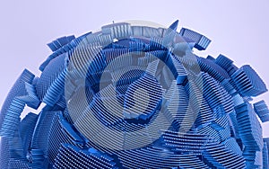 3d render of abstract deatailed shape.