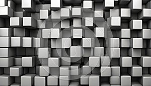 3D Render of Abstract Geometric Cube Structure