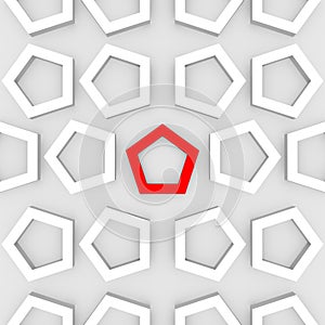 3d Render of an Abstract Pentagonal Background photo