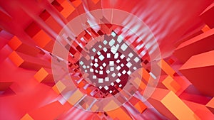 3d render abstract red background