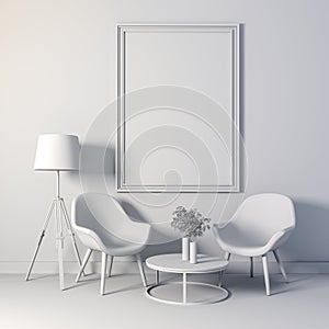 3d render of beautiful clean interior