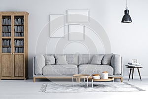3d render of beautiful clean interior