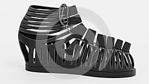 3D Render of Black Shoes