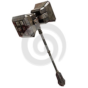 Bloodstained Iron War Hammer Weapon.