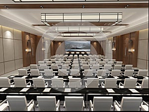 3d render of board room