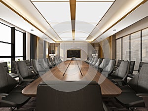 3d render of board room