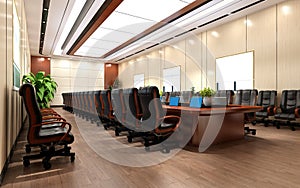 3d render of board room