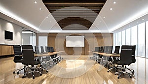 3d render of board room, meeting