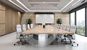 3d render of board room, meeting
