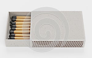 3d Render of Box of Matches