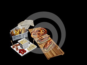3d render of breakfast table