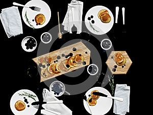 3d render of breakfast table
