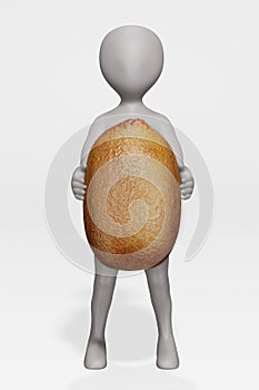 Render of Cartoon Charcter with Kiwi