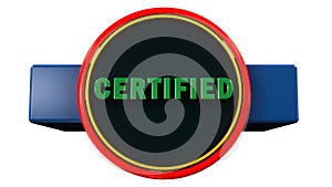 Certified button icon