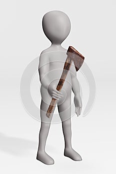 Render of Character with Axe