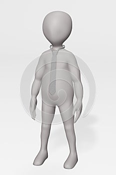 Render of Character with Tie photo
