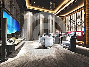 3d render of cinema room