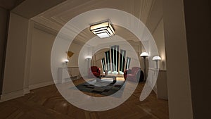 3D Render of Classic Deco 0001