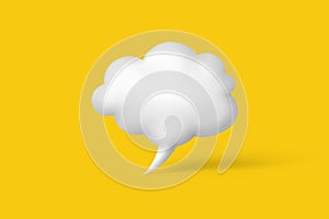 3d render of a cloud in shape of the speech bubble