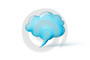 3d render of a cloud in shape of the speech bubble