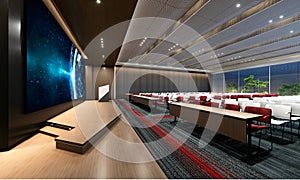 3d render of meeting room