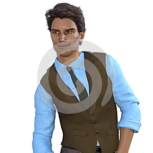Confident Young Corporate Executive 3d Render
