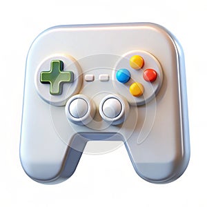 3D render console game icon isolated on white background
