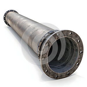 Construction pipe icon 3D render