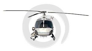 Helicopter 2- Front view white background 3D Rendering Ilustracion 3D