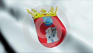 3D Render Dominican Republic City Flag of La Romana photo