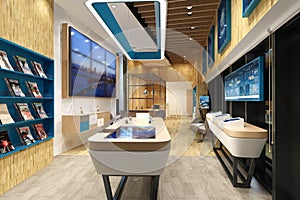 3d render of technology store