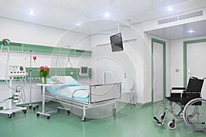 3d render - empty hospital room photo