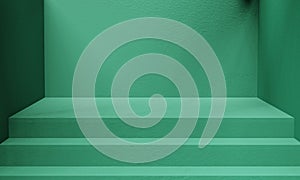 3d render of empty stand step design for product display