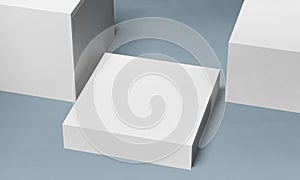 3d render of empty stand step design for product display