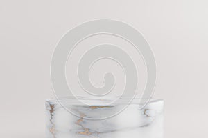 3d render of empty stand step design for product display