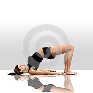 3d render of a female doing yoga