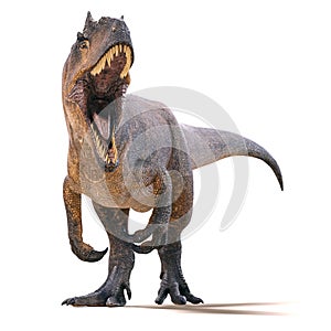3d render of ferocious Allosaurus