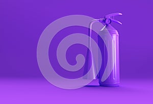 3D Render Fire Extinguisher Pastel Pupple Background