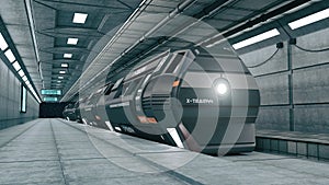 Futuristic space train concept